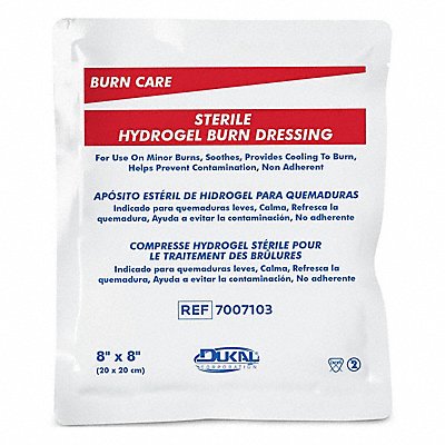 BURNAID 30670 Burn Dressing White 8 L 8 W PK4