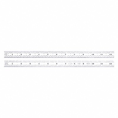 STARRETT C305R18 Ruler Full Flexible Steel 18 L x 3/4 W
