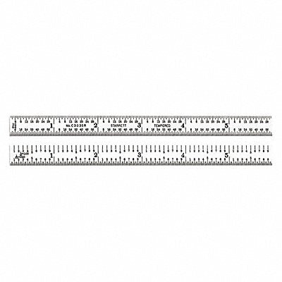 STARRETT C303SR6 Ruler Full Flexible Steel 6 L x 3/4 W