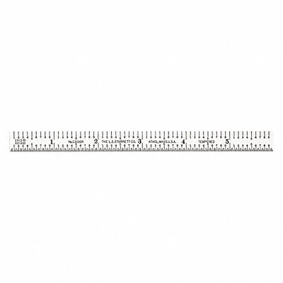 STARRETT C306R6 Ruler Full Flexible Steel 6 L x 1/2 W