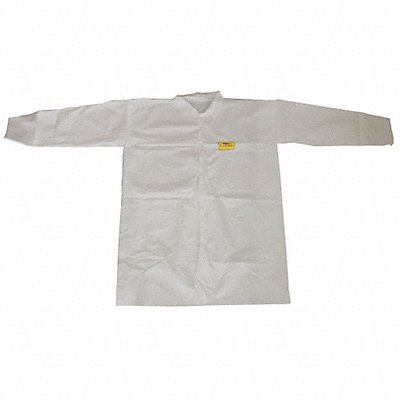CONDOR 30C589 Laboratory Coat 2XL White Microp Lam PK30