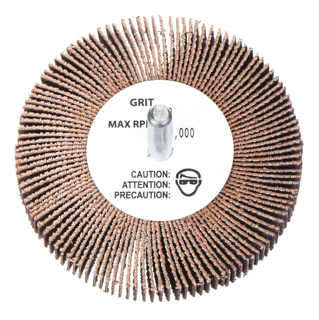 MERIT 8834137411 Flap Wheel 2 1/2 in Dia 1 in W P80 Grit