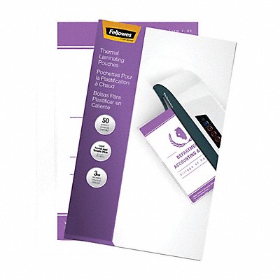 FELLOWES 52226 Laminating Pouch Legal 3 mil PK50