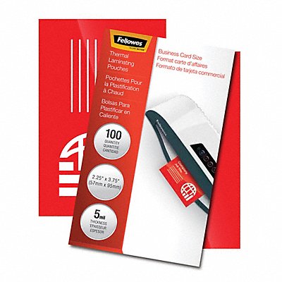 FELLOWES 52031 Laminating Pouch Card 5 mil PK100