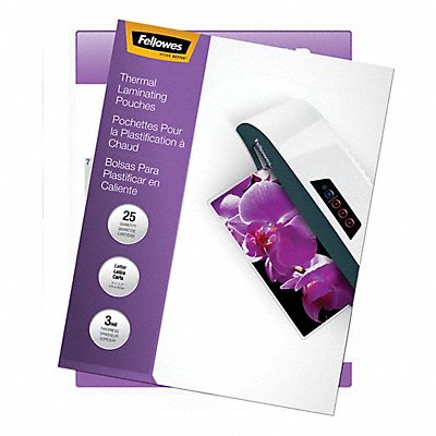 FELLOWES 5200501 Laminating Pouch Letter 3 mil PK25