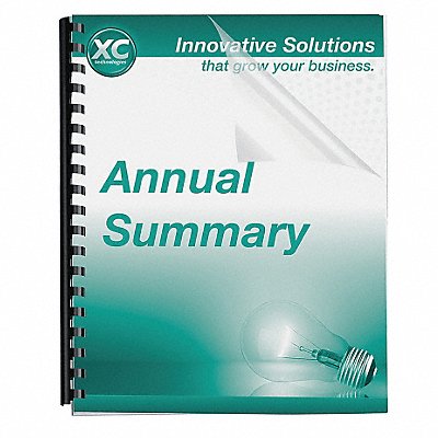 FELLOWES 52089 Binding Cover 8-1/2x11 7.5mil PVC PK100