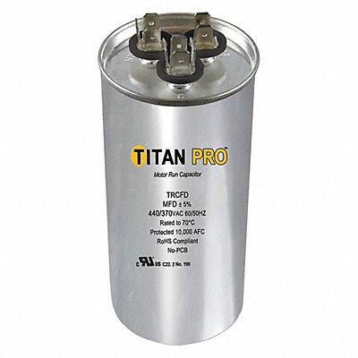 TITAN PRO TRCFD4075 Dual Run Capacitor 40/75 MFD 4 1/4 H