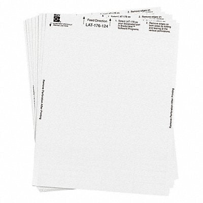 BRADY LAT176124 Wire Marker Tag Paper PK10