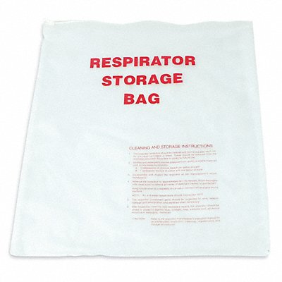 GRAINGER 30E982 Respirator Storage Bag with Zipper PVC