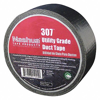 NASHUA 307 Duct Tape Black 2 7/8 in x 60 yd 7 mil