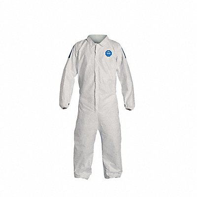 DUPONT TD125SWBXL0025CM G7263 Coveralls XL Blue/Wht Tyvek 400 D PK25