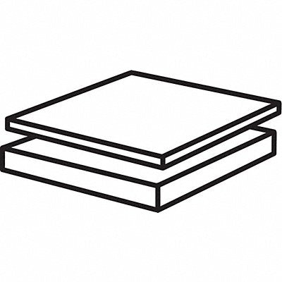 GRAINGER G15187F48X48 K5810 Plastic Sheet PTFE 48 x48 0.1875 T Wht Opq
