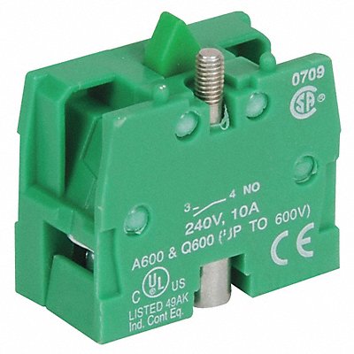 DAYTON 30G075 Contact Block Green 1NO 22 mm
