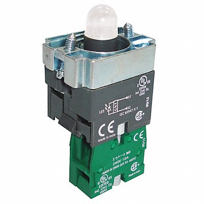 DAYTON 30G151 LampModAndContactBlock 1NO Green 22mm