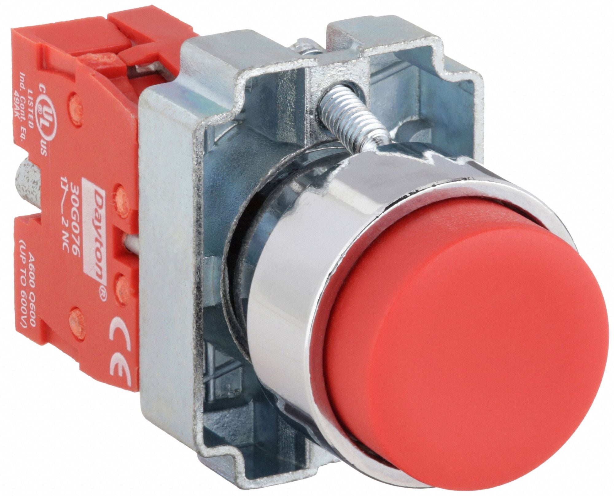 DAYTON 30G246 ExtendedPush Button Operator Red 1NC