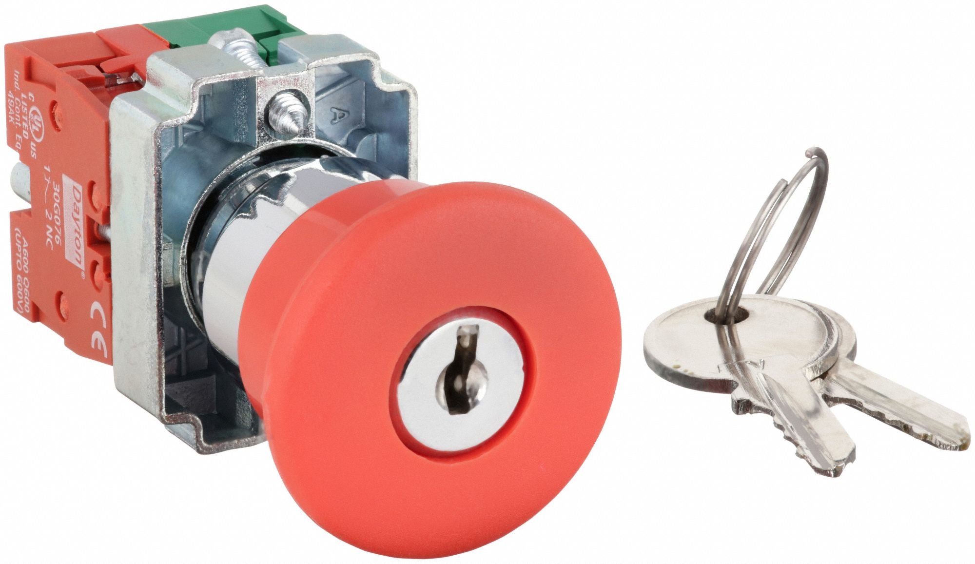 DAYTON 30G258 Emergency Stop Push Button Red 1NO/1NC