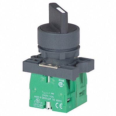 DAYTON 30G260 Selector Switch Non Illuminated 3 Pos 22 mm