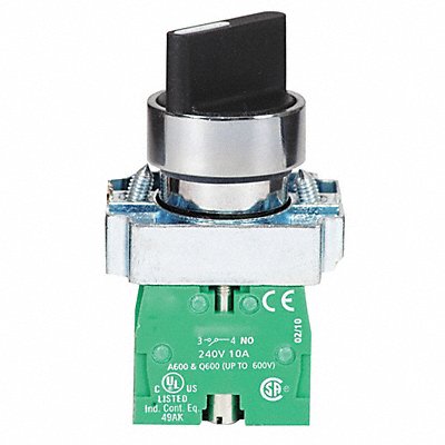 DAYTON 30G261 Selector Switch Non Illuminated 3 Pos 22 mm