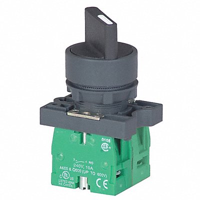 DAYTON 30G272 Selector Switch Non Illuminated 3 Pos 22 mm