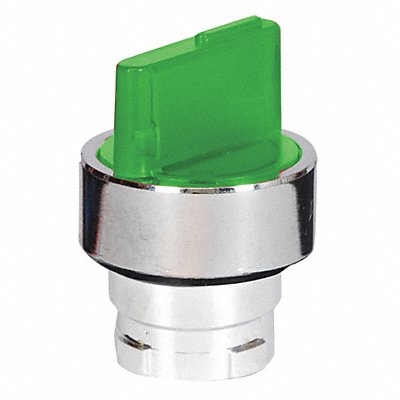 DAYTON 30G292 Short Hand Select Switch Illum Grn 3Pos 22mm