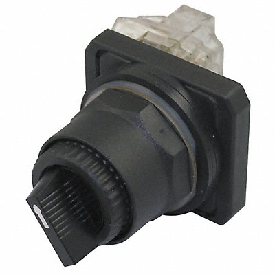 DAYTON 30G297 Selector Switch Non Illuminated 2Pos 30mm Black