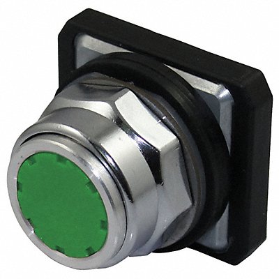 DAYTON 30G324 Flush Push Button Green Non Illuminated 30mm