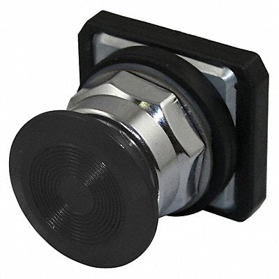 DAYTON 30G354 Mushroom Head Push Button Black 30mm
