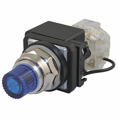 DAYTON 30G409 H6736 Pilot Light Blue 30mm LED