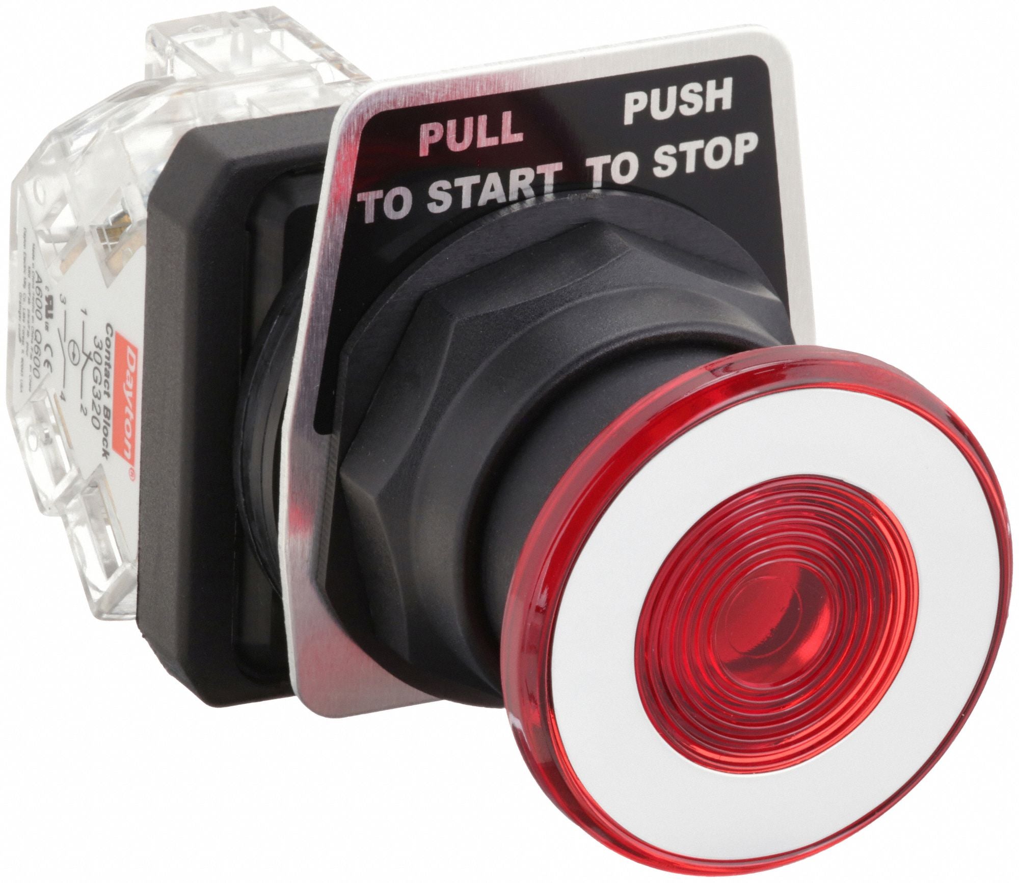 DAYTON 30G467 H7094 MushroomPush Button Non Illuminated Red 1NO/1NC