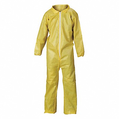 CONDOR 30LV39 Collared Coverall Elastic Yellow M PK12