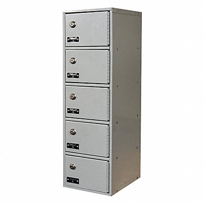 HALLOWELL UCTL192305AKPL Locker 5x1Lockers Lt Gry 30.5 x9 x12