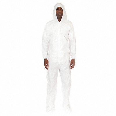 INTERNATIONAL ENVIROGUARD CE8019CIXL Hooded Coverall w/ Boots White XL PK25