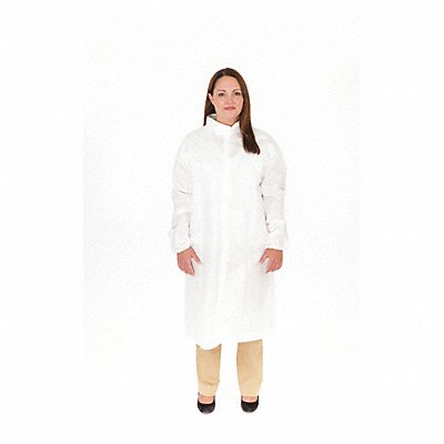 INTERNATIONAL ENVIROGUARD CE8046CIL Frock Tunnelized Wrists Clean L PK50