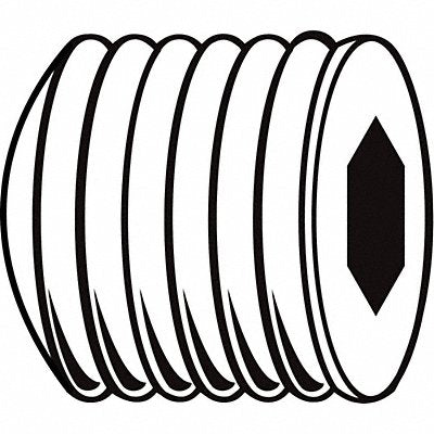 GRAINGER 131004PR Socket Set Screw Grubscrew Oval Point #4-40 3/16 L PK100