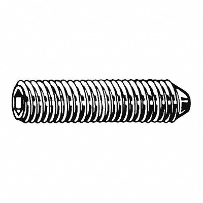 GRAINGER U078000190025 Socket Set Screw Grubscrew Cone Point #10-24 1/4 L PK100