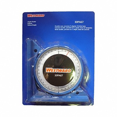 WESTWARD 30PA67 Angle Finder 90 Deg 5 in Blue