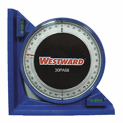 WESTWARD 30PA68 Angle Finder 90 Deg 5 in Blue