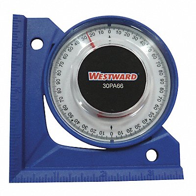 WESTWARD 30PA66 Angle Finder 90 Deg 3-1/2 in Blue