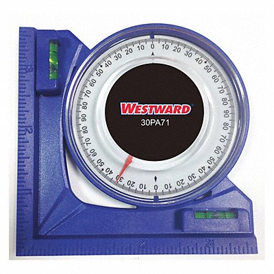 WESTWARD 30PA71 Angle Finder 90 Deg 3-1/2 in Blue