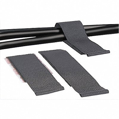 FASTENATION CCKK4 Hook & Loop Cable Tie 4 in Black PK25