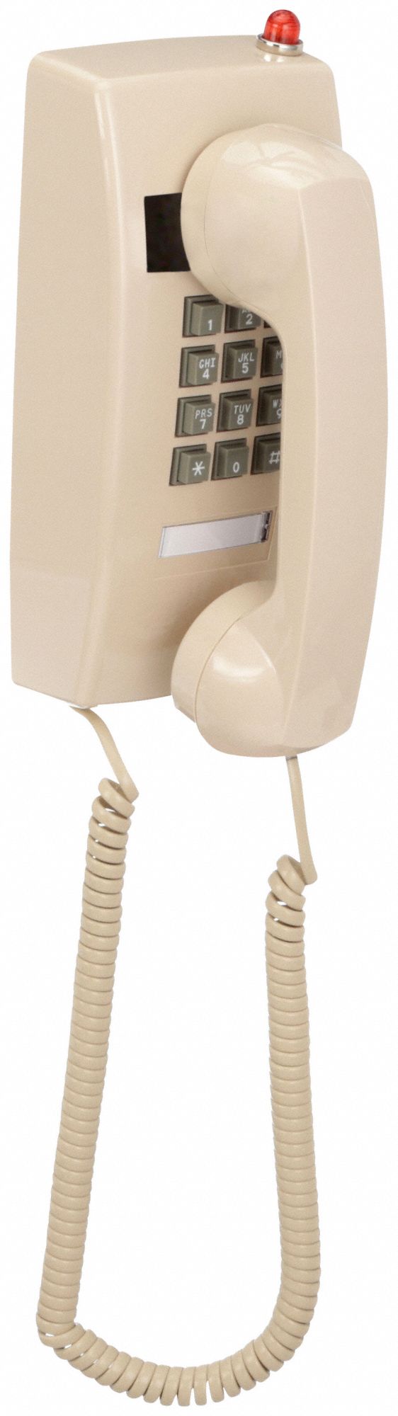 GRAINGER T25CRMwMW H7431 Standard Wall Phone Beige Msg Indicator