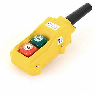 KH INDUSTRIES CPH02B00000A Pendant Control Station DeadEnd 2Buttn Ylw