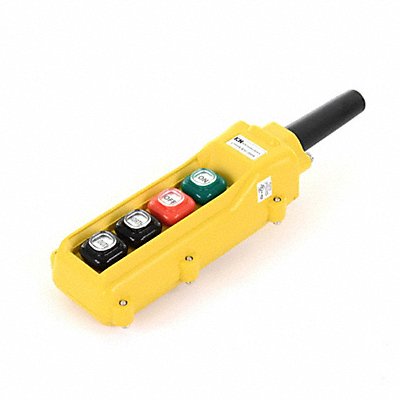 KH INDUSTRIES CPH04C1C000A Pendant Control Station DeadEnd 4Buttn Ylw