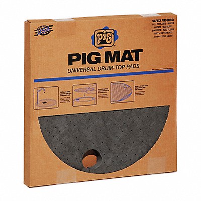 PIG 25103 Drum Top Absorb Pad Universal Grey PK20