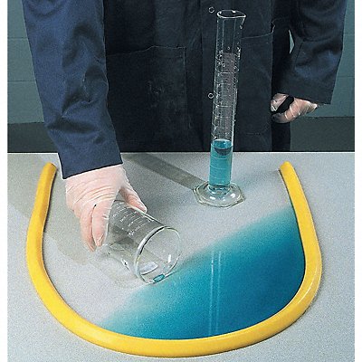 PIG PLR229 SpillBlocker Tabletop Dike Yellow 1 In