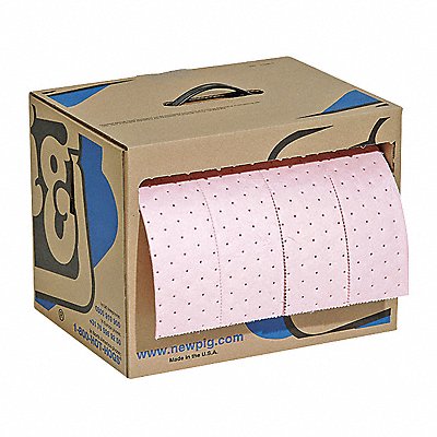 PIG MAT342 Absorbent Roll Chem/Hazmat Pink 60 ft.L