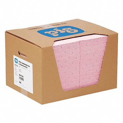 PIG MAT354 Absorbent Pad Chem/Hazmat Pink PK100