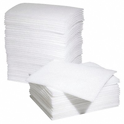 PIG MAT209 Absorbent Pad Chem/Hazmat White PK50