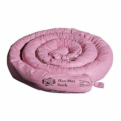 PIG PIG301 Absorb Sock Chem/Hazmat 10ft L PK6