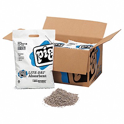 PIG PLP218 Lite-Dri Loose Absorbent 5 lb PK8